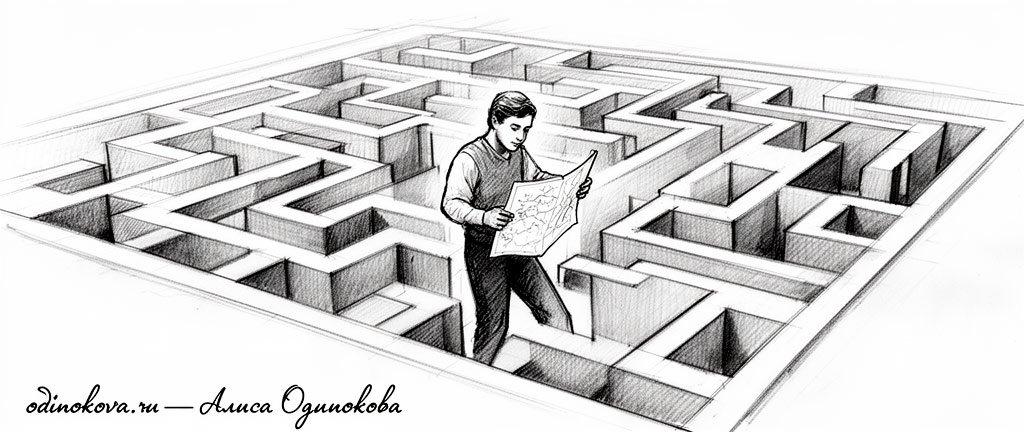 Методичное прохождение лабиринта